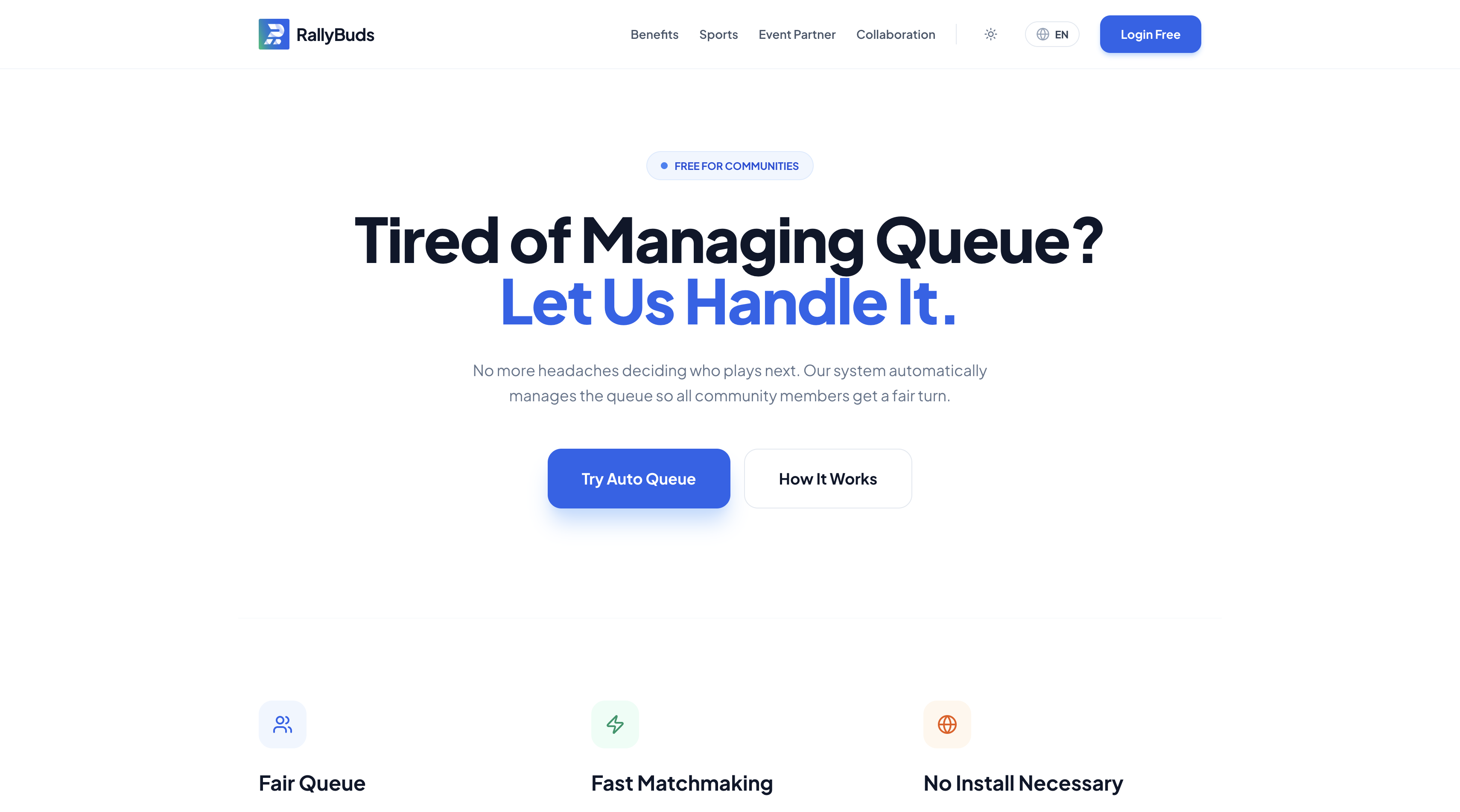RallyBuds - Screenshot 2 showing product features and functionality