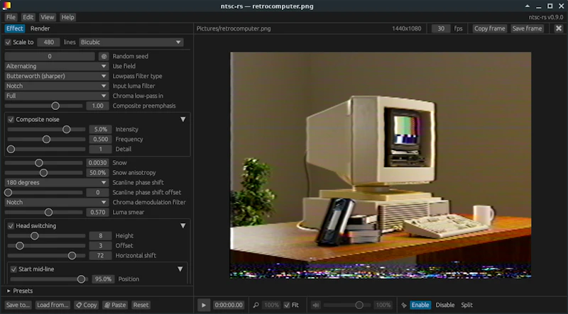 NTSC-RS screenshot 2