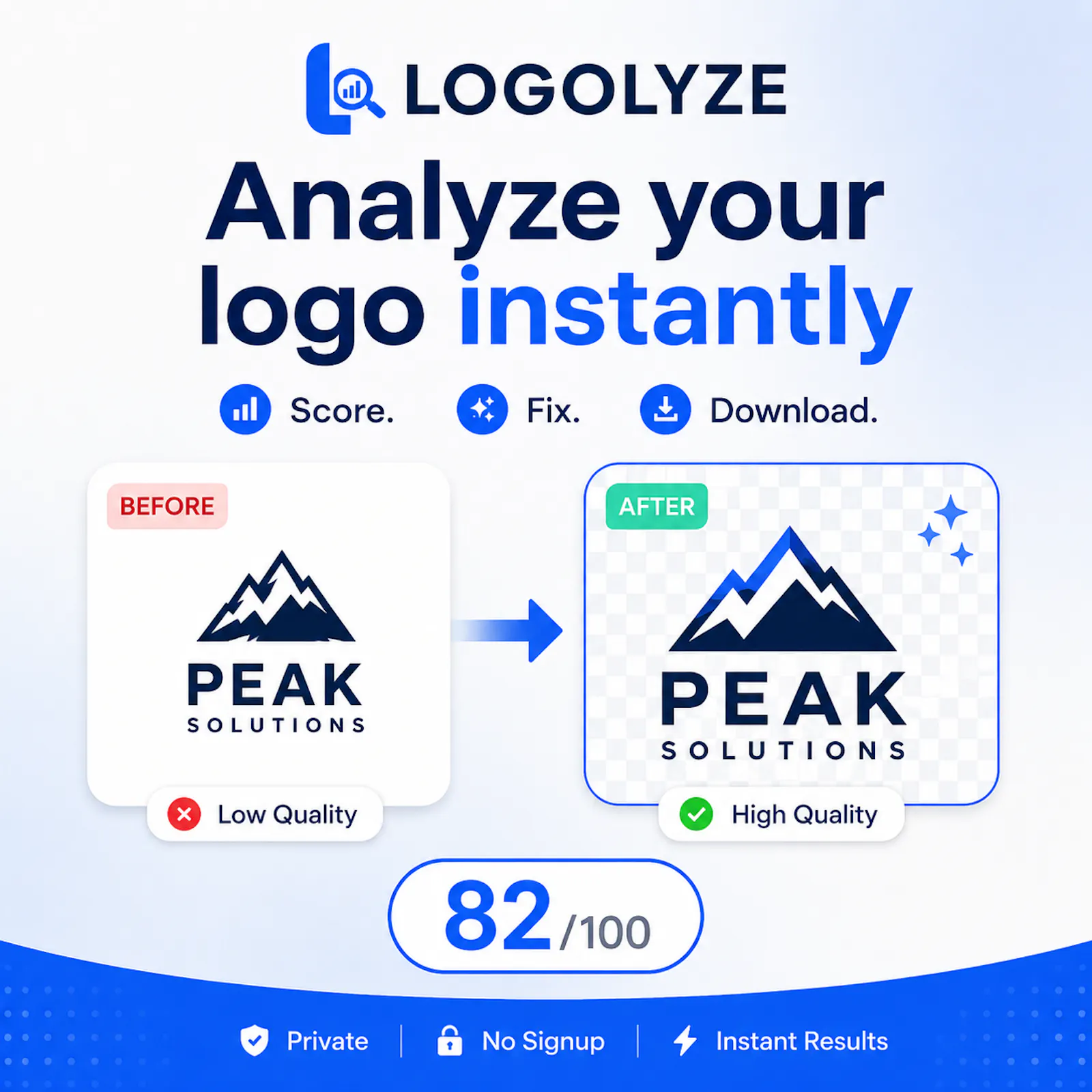 Logolyze — Analyze and improve your logo screenshot 1