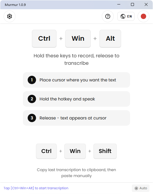 Murmur – Offline Speech to Text - Screenshot 2 showing product features and functionality