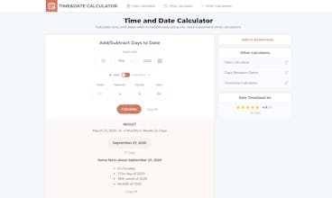 Time and Date Calculator gallery image
