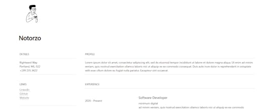 Minimal Notion Resume gallery image