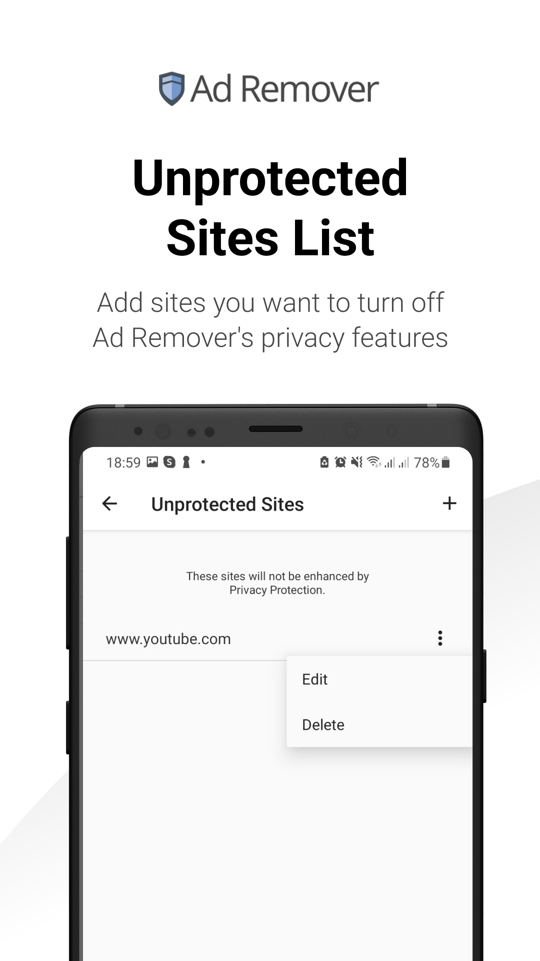 Navegador de privacidad de removedor de anuncios media 4
