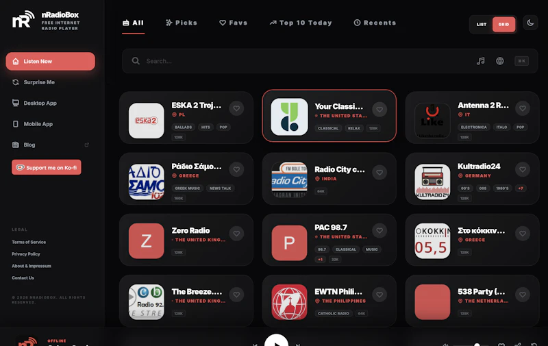 nRadioBox screenshot 2