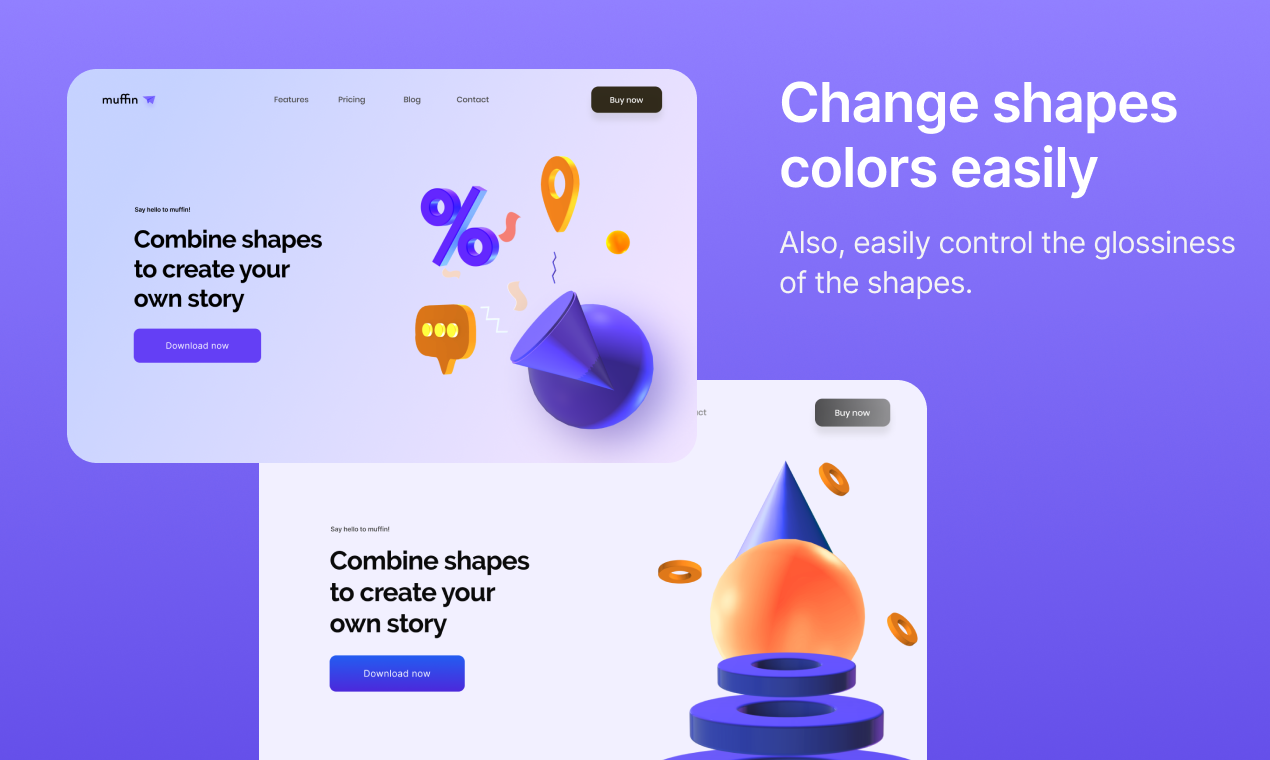 Muffin-3d Shapes gallery image