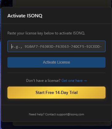 ISONQ™ - Main product screenshot demonstrating key features and user interface