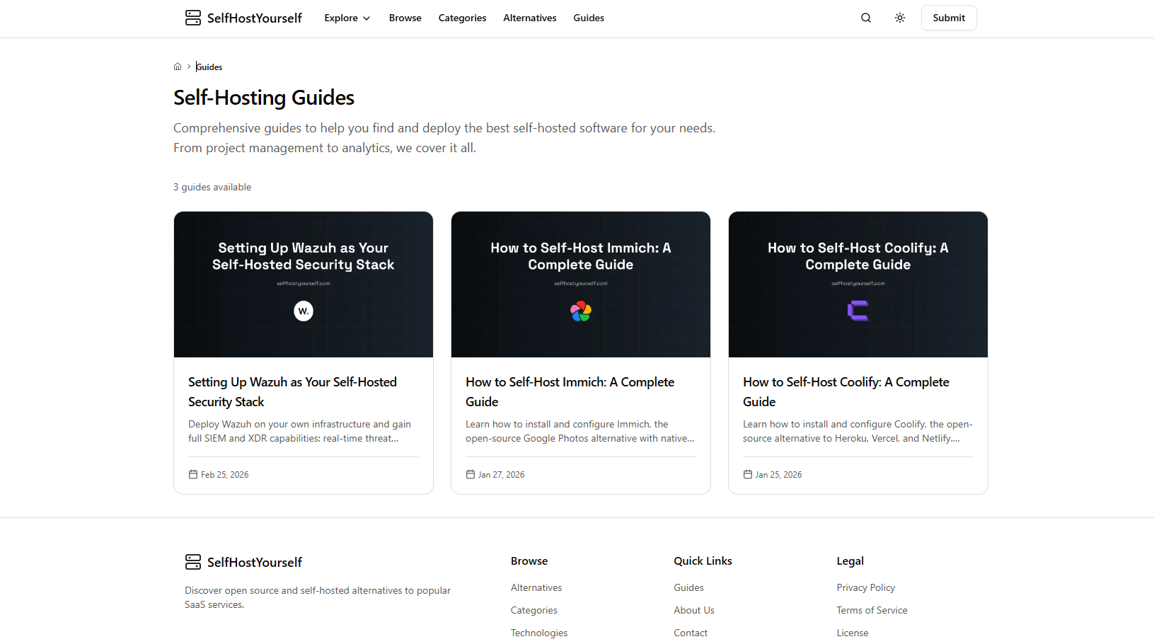 SelfHostYourself - Screenshot 3 showing product features and functionality