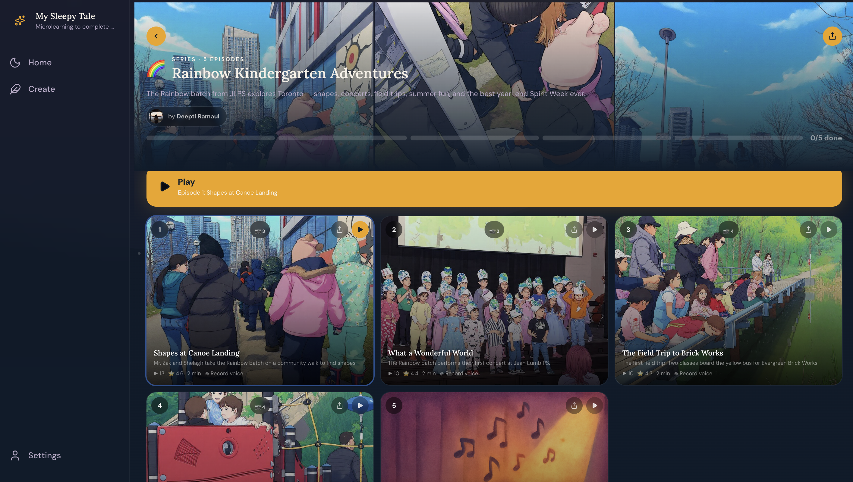 My Sleepy Tale - personalized audio book gallery image