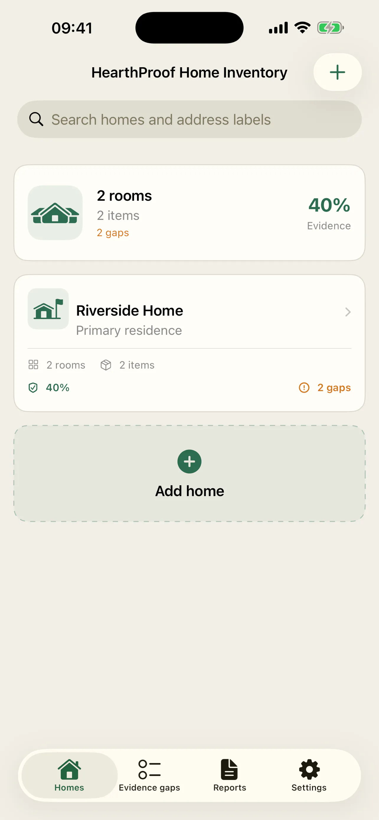 HearthProof Home Inventory gallery image