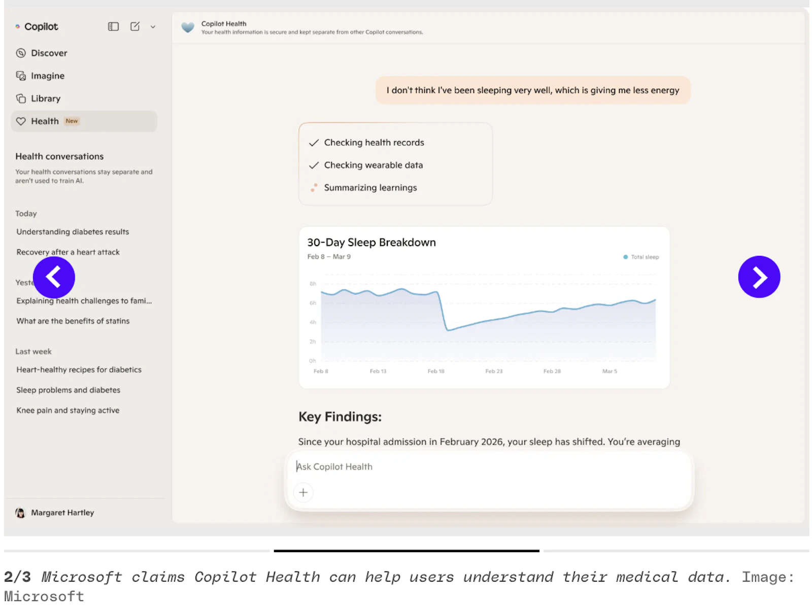 Microsoft Copilot Health screenshot 6