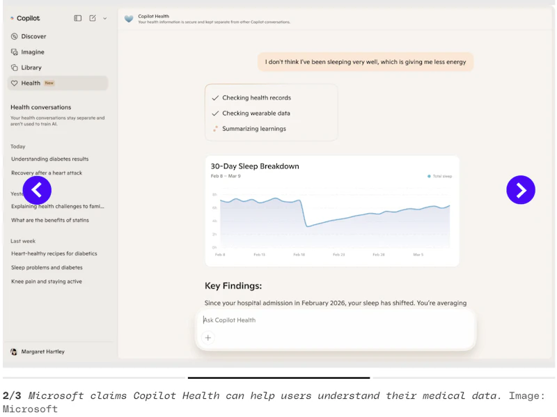 Microsoft Copilot Health screenshot 6