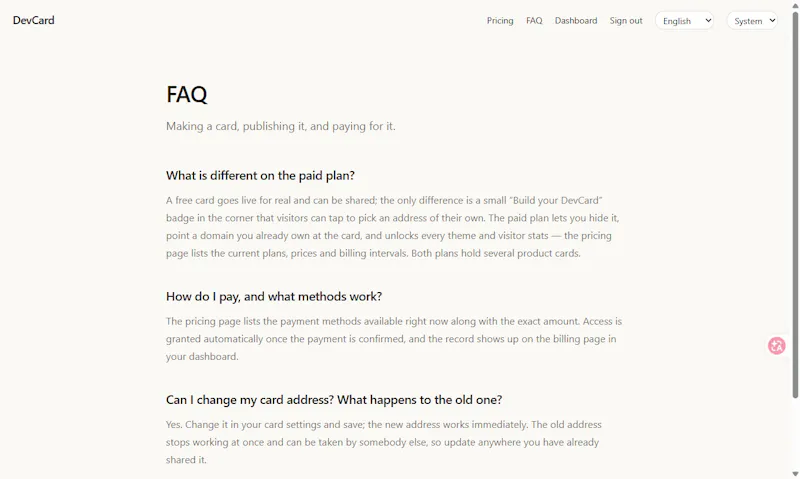 DevCard screenshot 6