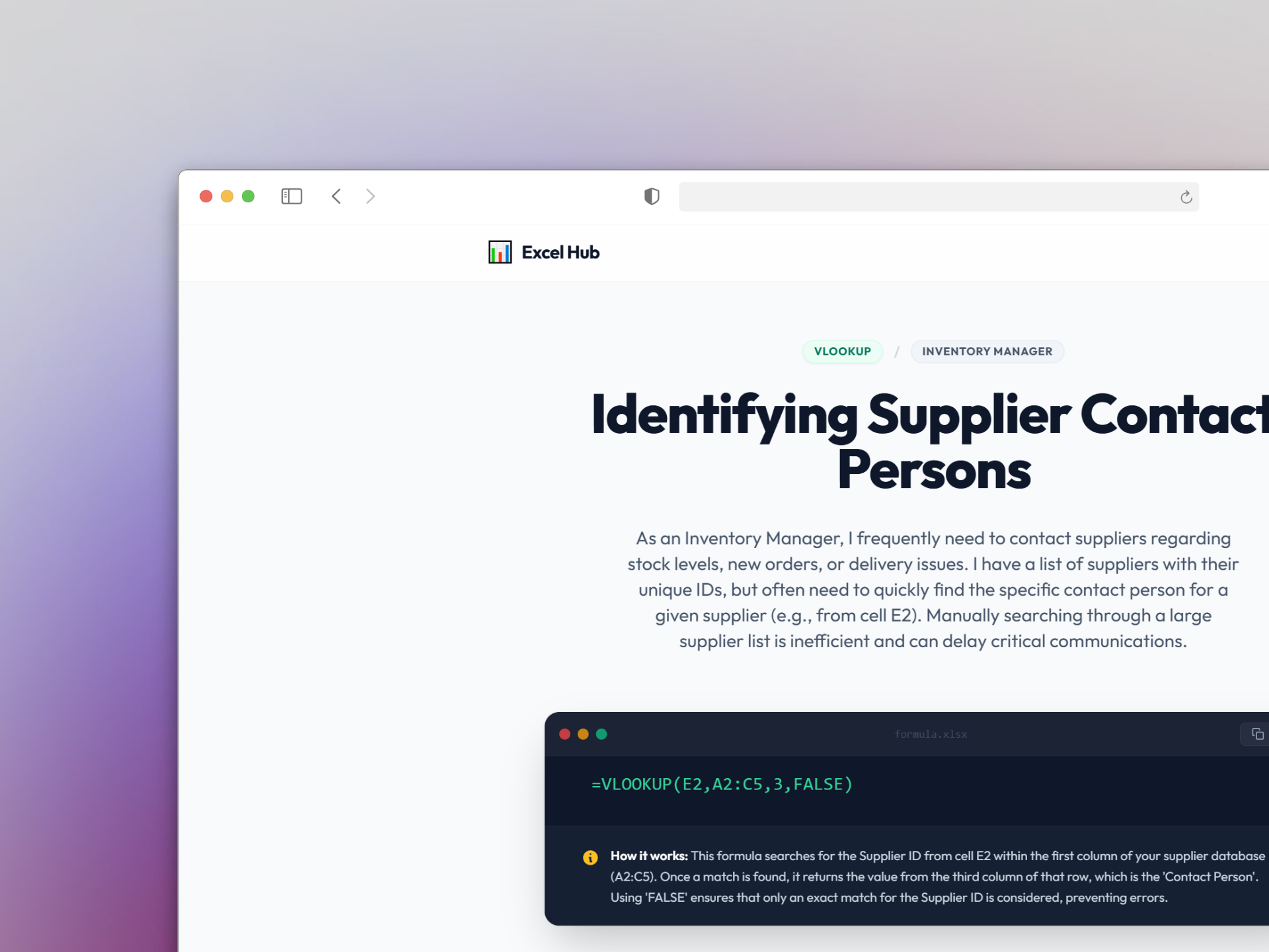 Excel Formula Hub gallery image