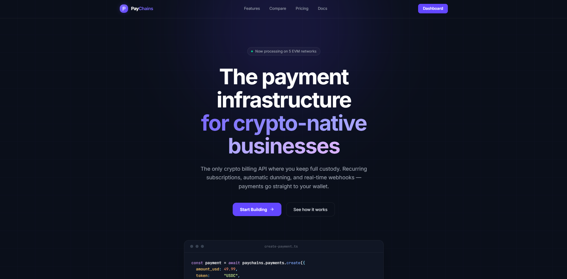 PayChains - Screenshot 3 showing product features and functionality