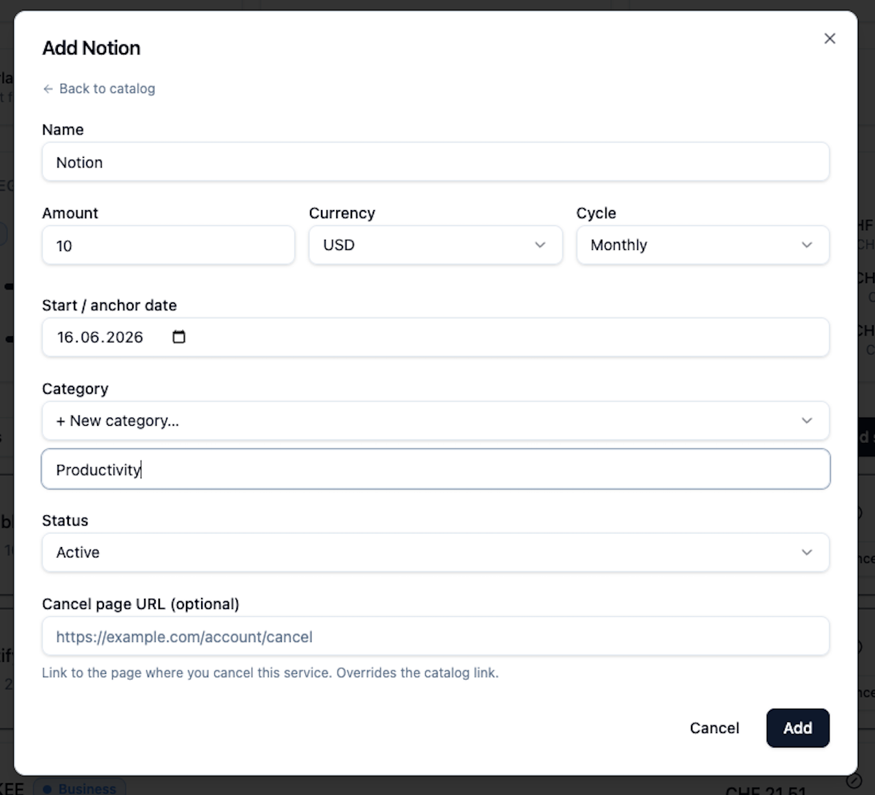 SubscriptionKeeper  gallery image