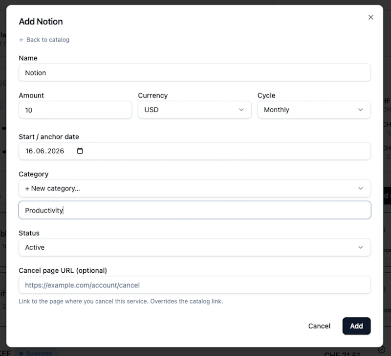 SubscriptionKeeper  screenshot 9