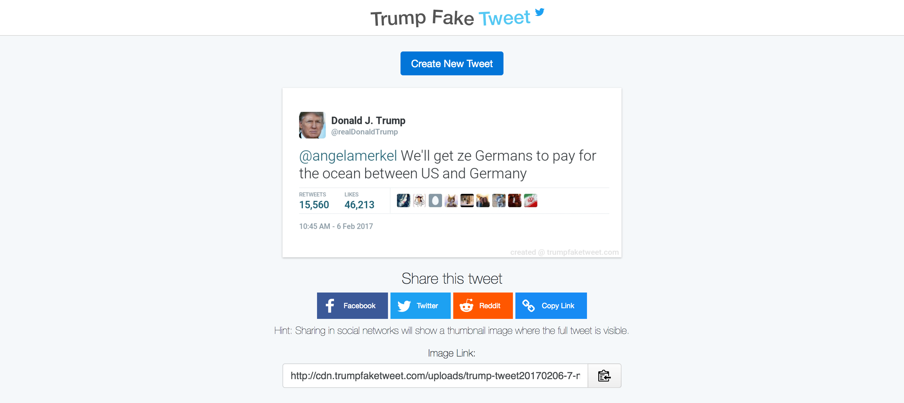 Trump Fake Tweet gallery image