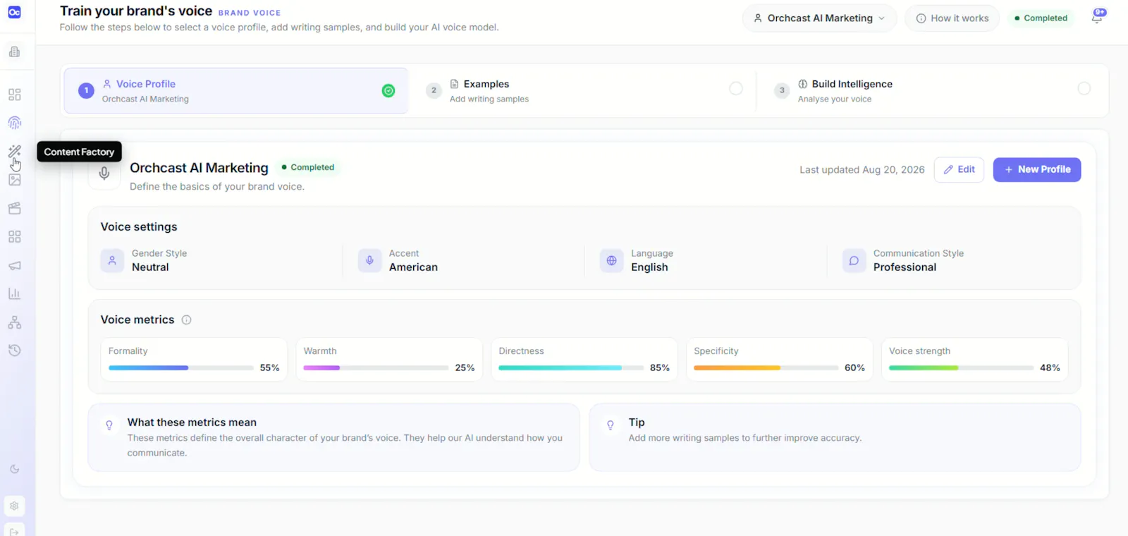 Orchcast AI September 2026 screenshot 2