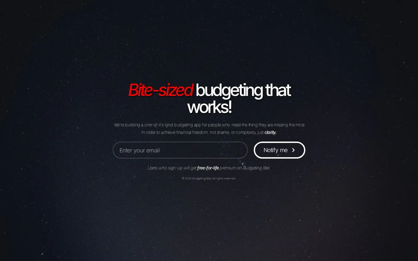 Budgeting Bite - Beta Program screenshot 1