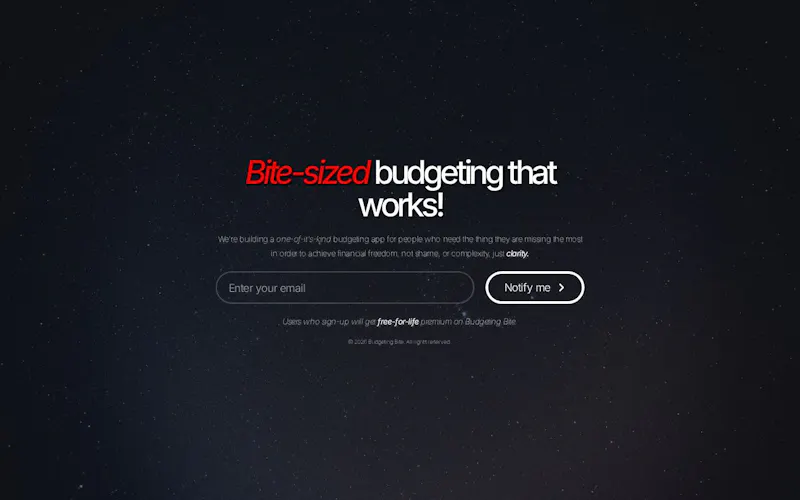 Budgeting Bite - Beta Program screenshot 1