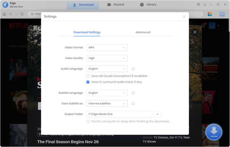Kigo Movie One - Screenshot 4 showing product features and functionality