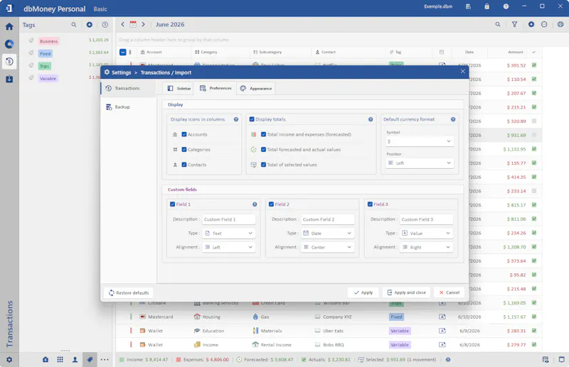 dbMoney Personal screenshot 10