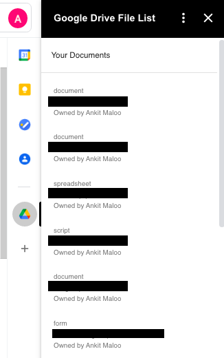 Google Drive Add-On for Gmail Sidebar gallery image