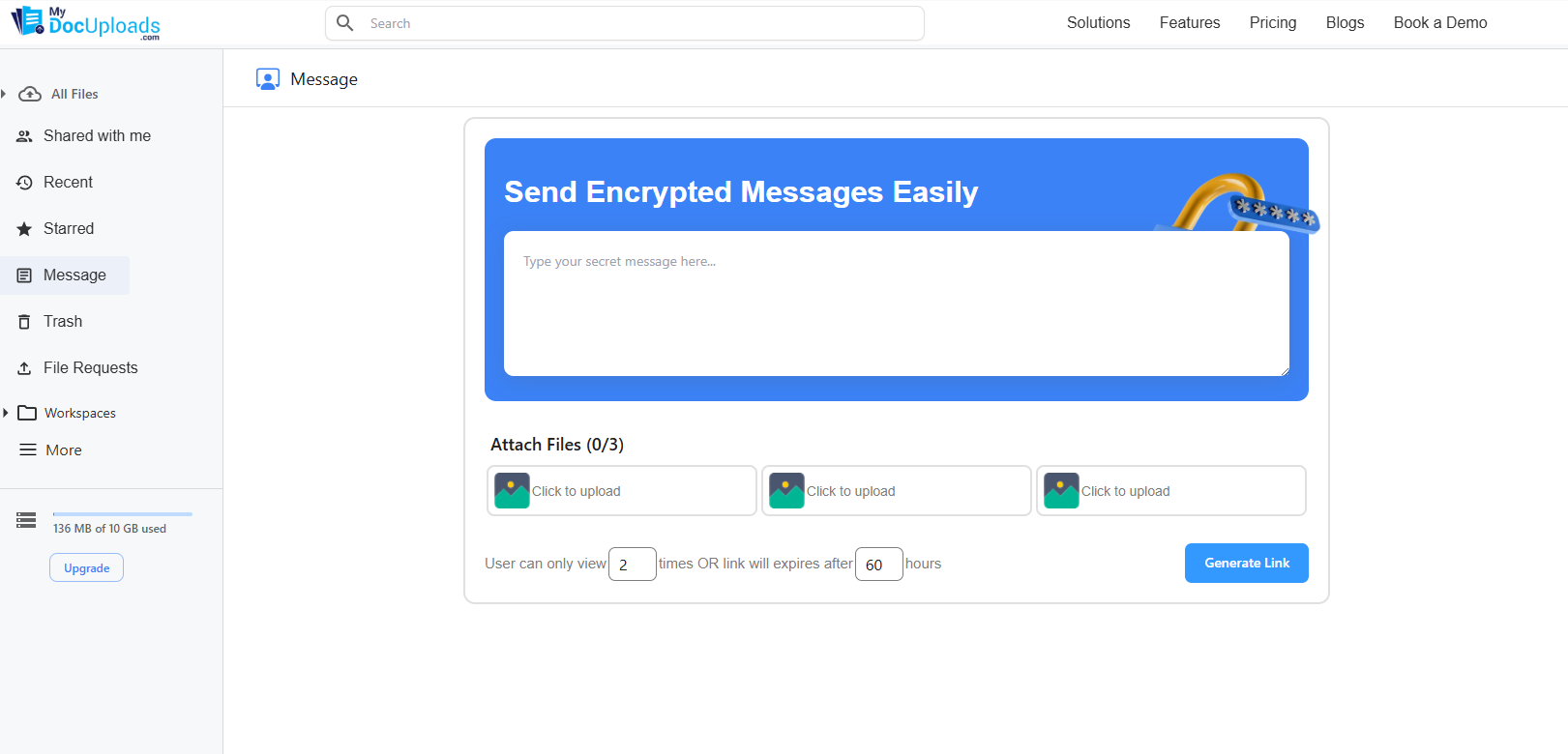 MyDocUploads - Screenshot 3 showing product features and functionality
