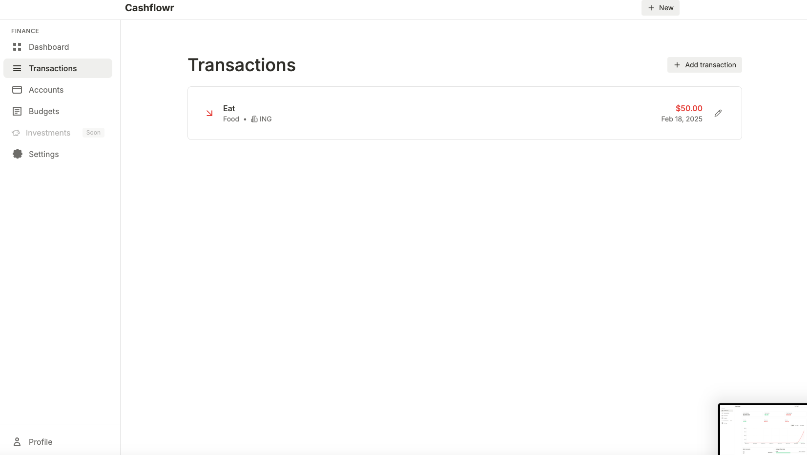 Finance Tracker gallery image