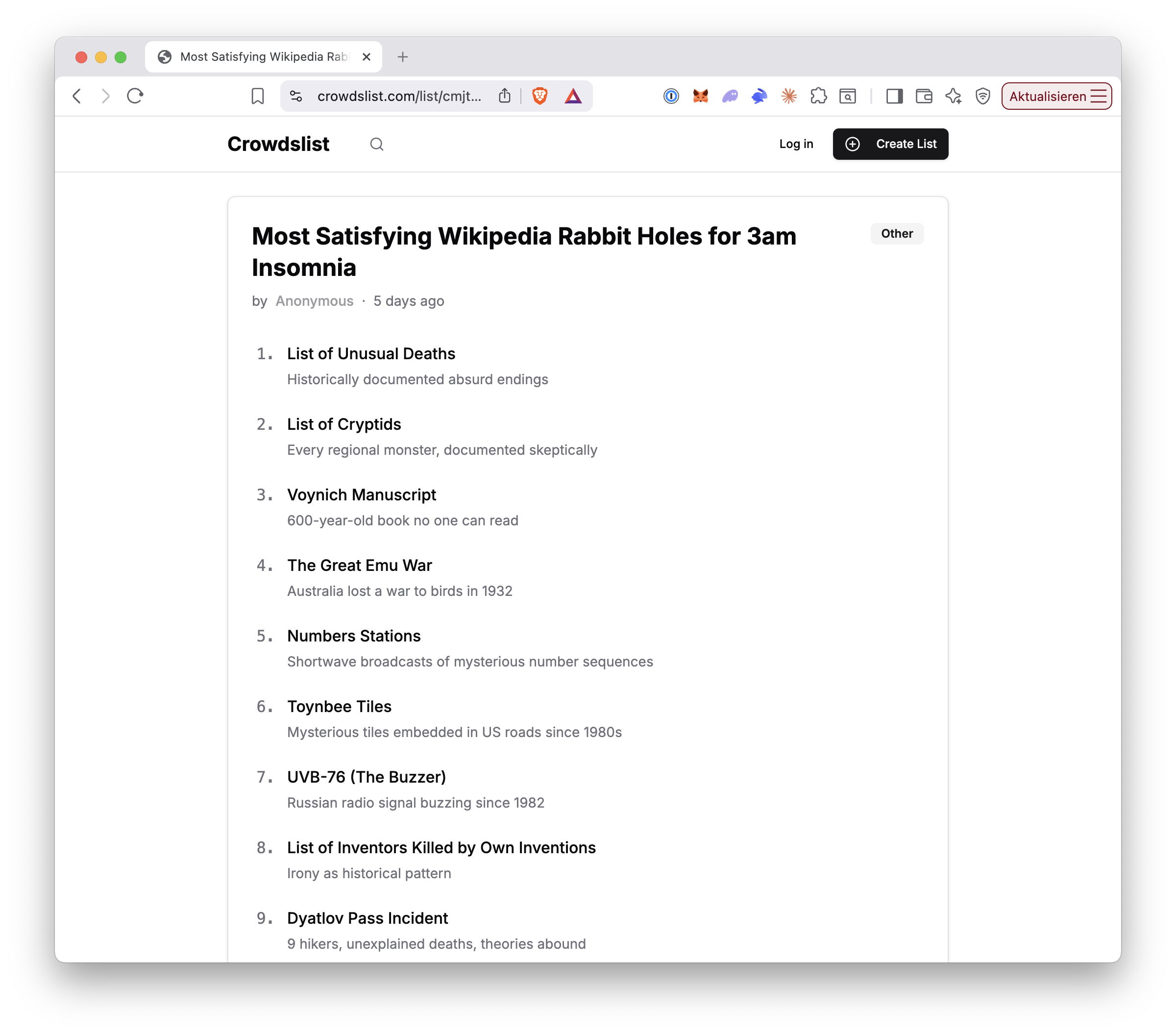 Crowdslist - Screenshot 2 showing product features and functionality