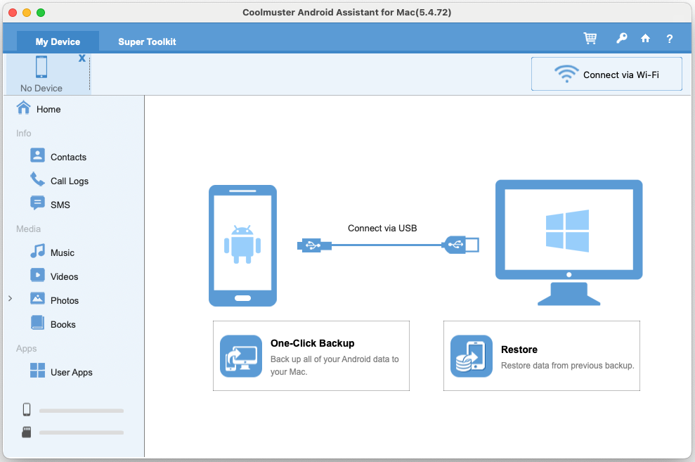 Coolmuster Android Assistant for Mac - Screenshot 3 showing product features and functionality