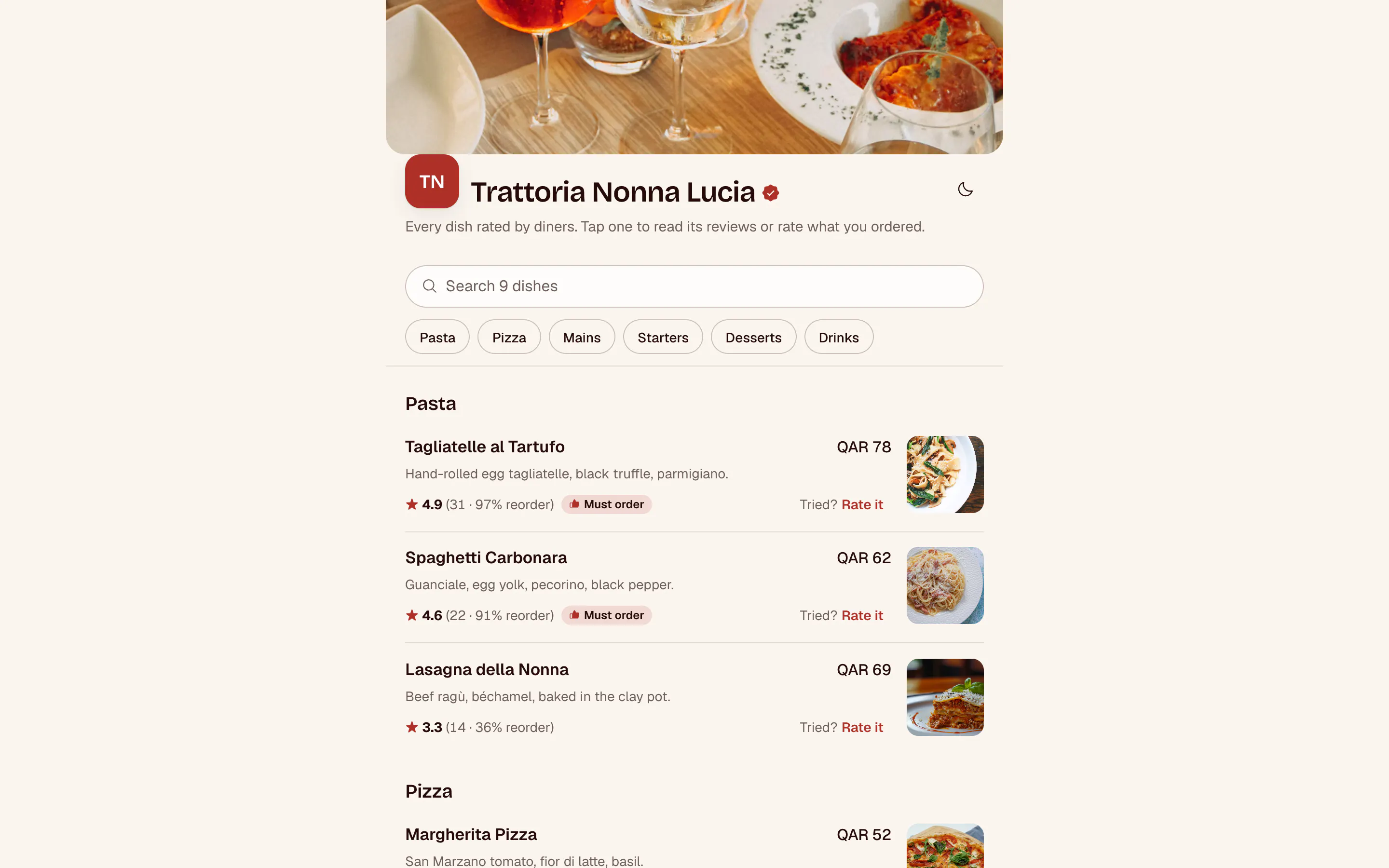 VotedMenu gallery image
