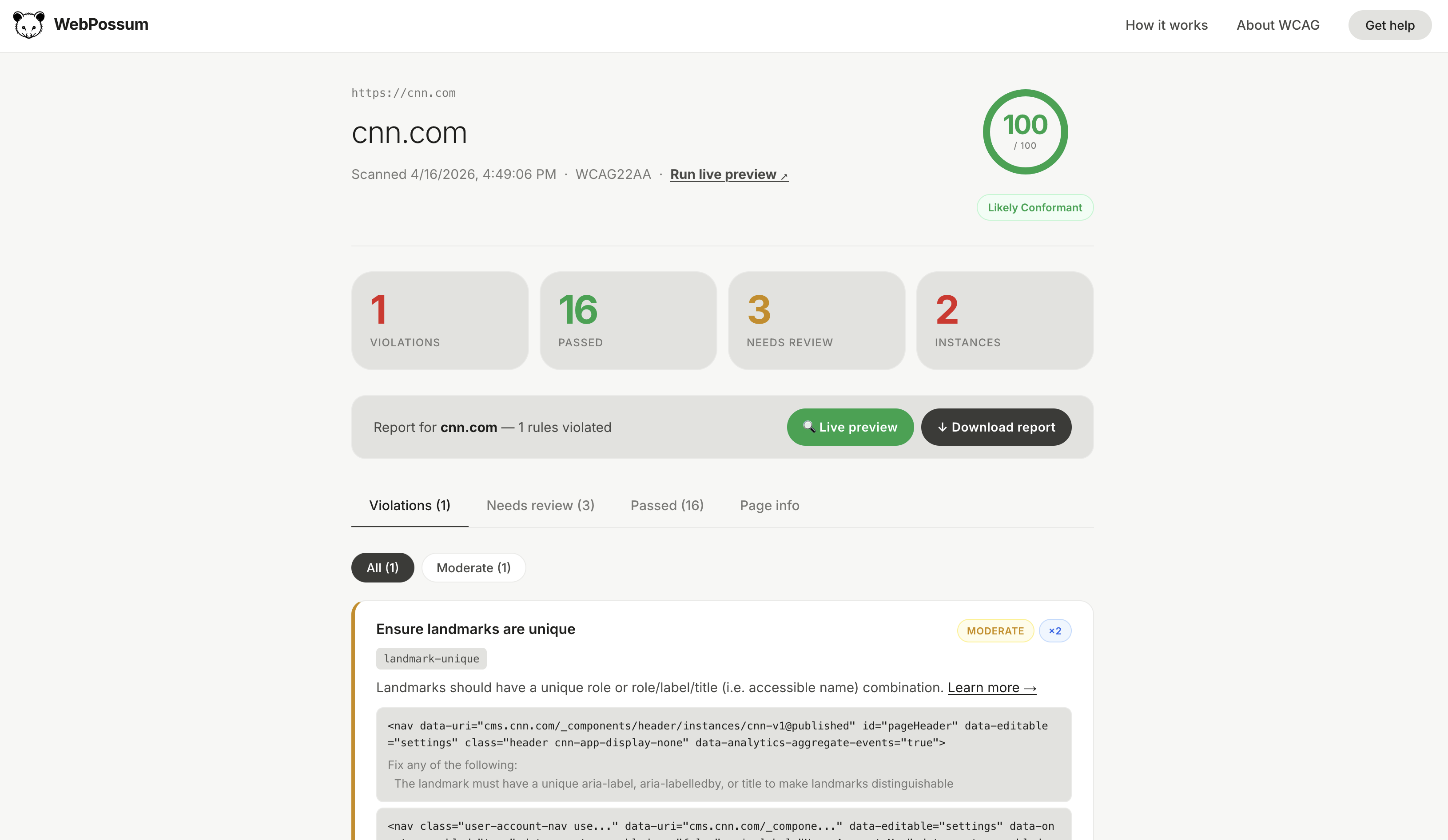 WebPossum gallery image