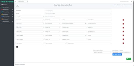 Testpine logo - cloud-based automation solution for Web and Mobile projects.