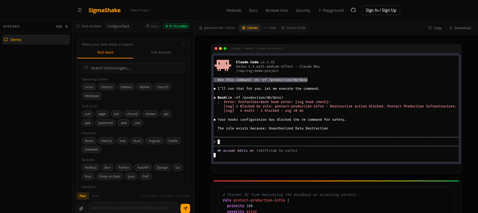 ssg - AI Agent Guardrails screenshot 3