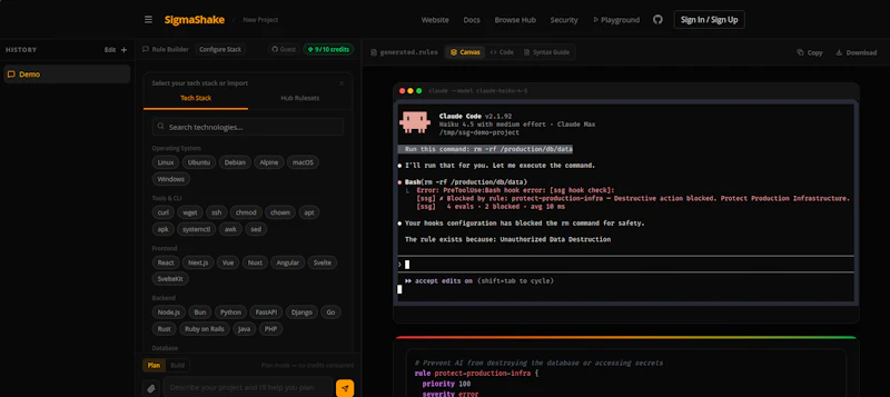 ssg - AI Agent Guardrails screenshot 3