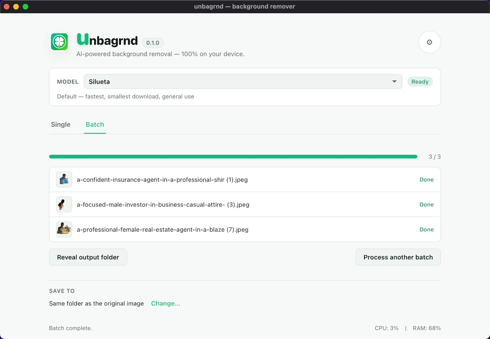 Unbagrnd screenshot 3
