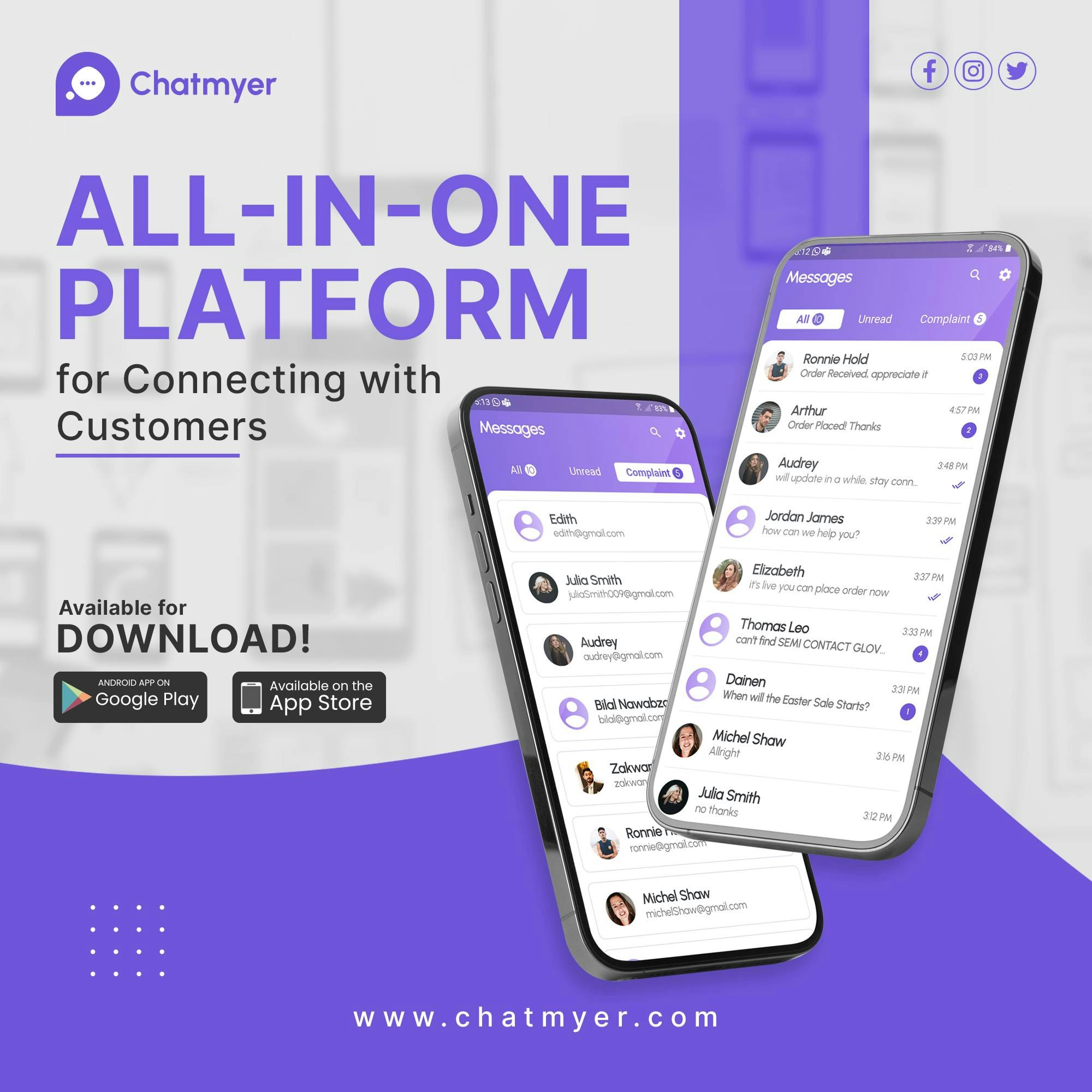 chatmyer - แชทบ็อตสดที่เบาและเร็วที่สุดสำหรับเว็บไซต์ media 1