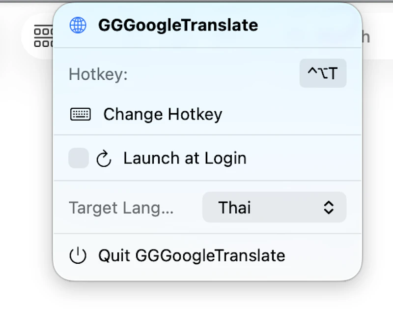 GGGoogleTranslate screenshot 2