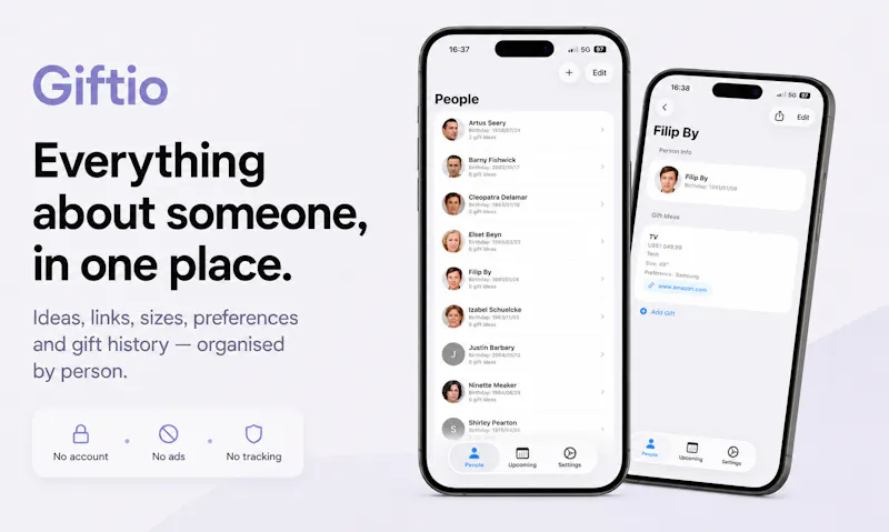 Giftio - Private Gift Planning screenshot 2