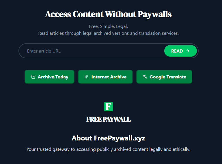 وسائط قارئ paywall مجاني - قم بإزالة الجدران وقراءة المقالات بحرية 2