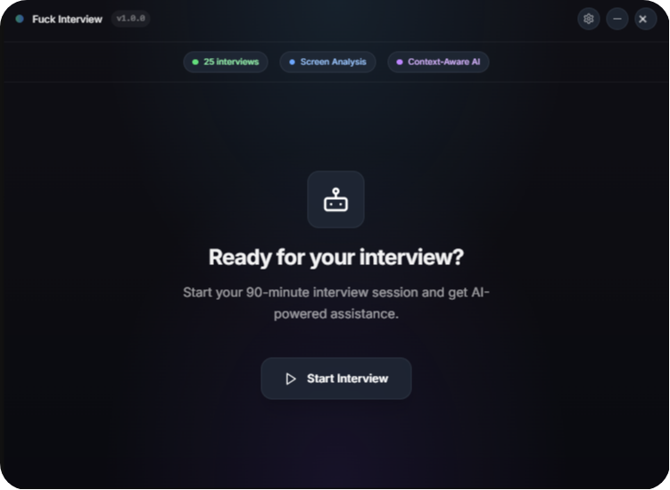 FuckInterview - ฉันเบื่อที่จะสัมภาษณ์กลางการสัมภาษณ์ดังนั้นฉันจึงทำสิ่งนี้! media 1