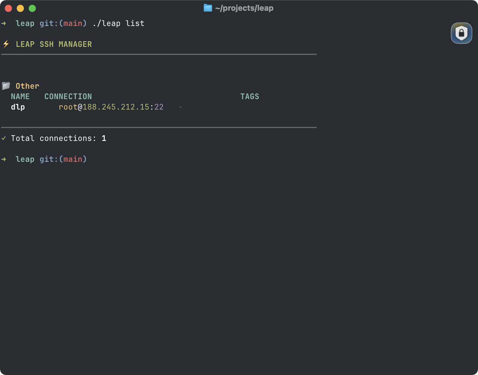 LeapSSH - Screenshot 2 showing product features and functionality