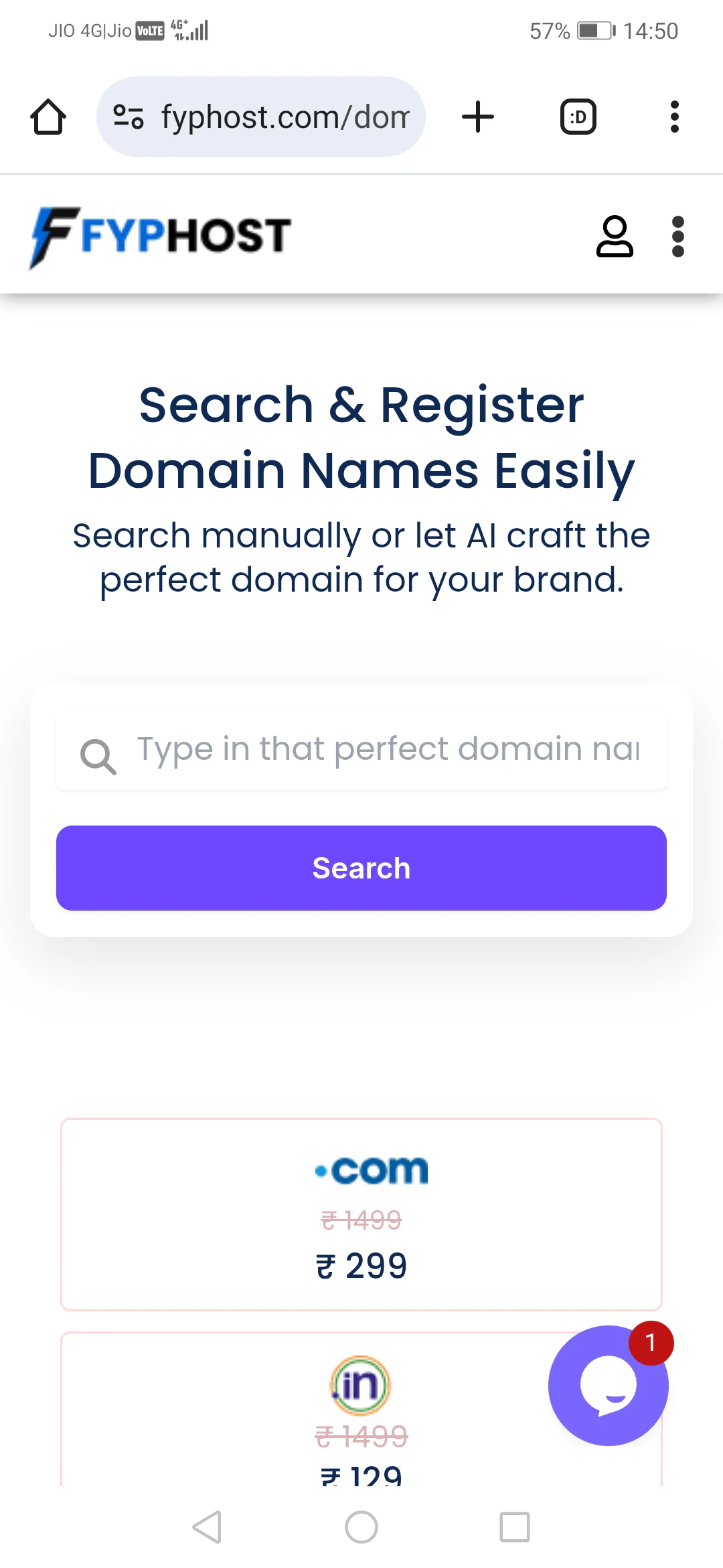 Fyphost - COM Domains at Just $4.89!