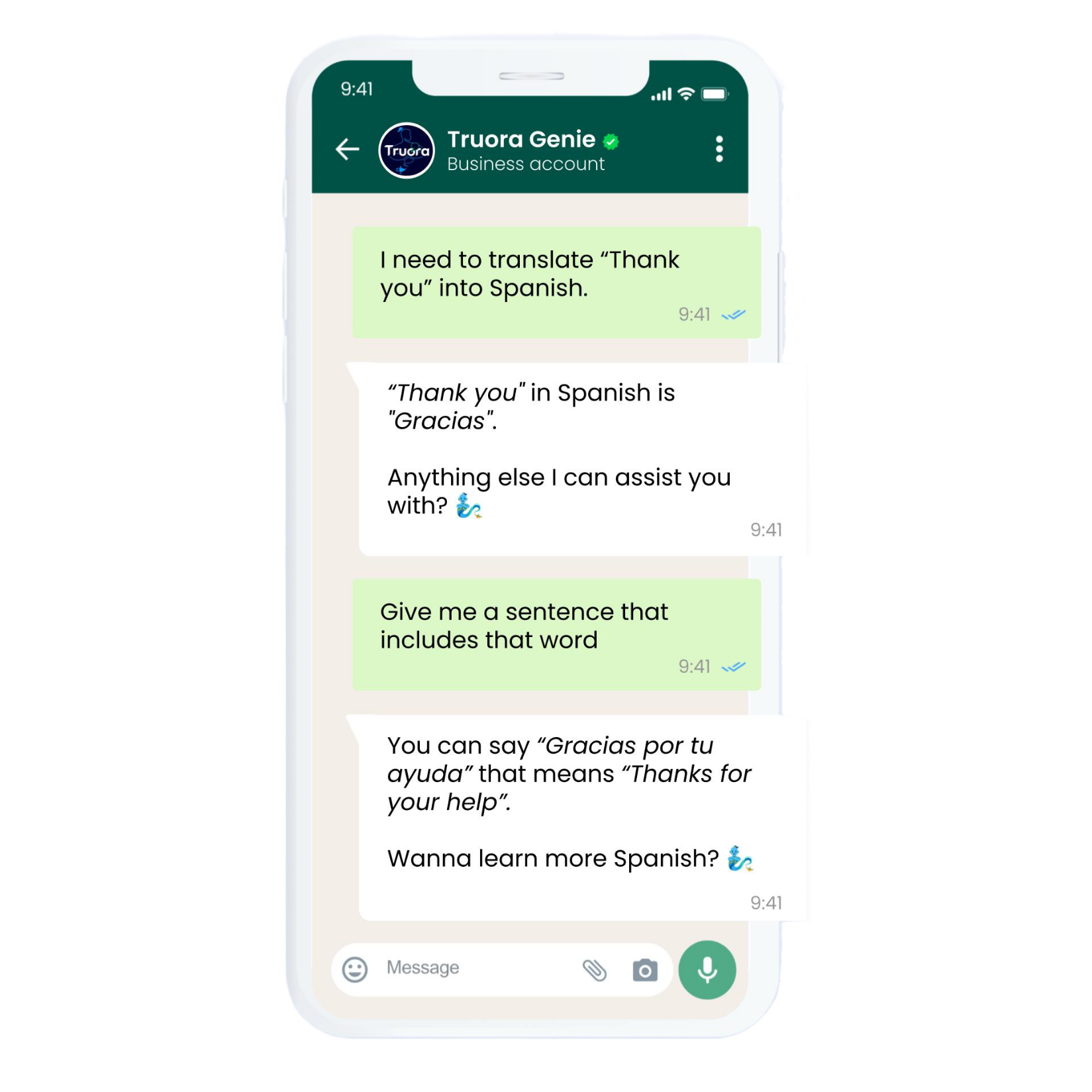 Truora Genie - ChatGPT on WhatsApp: Get quick answers to your questions media 2