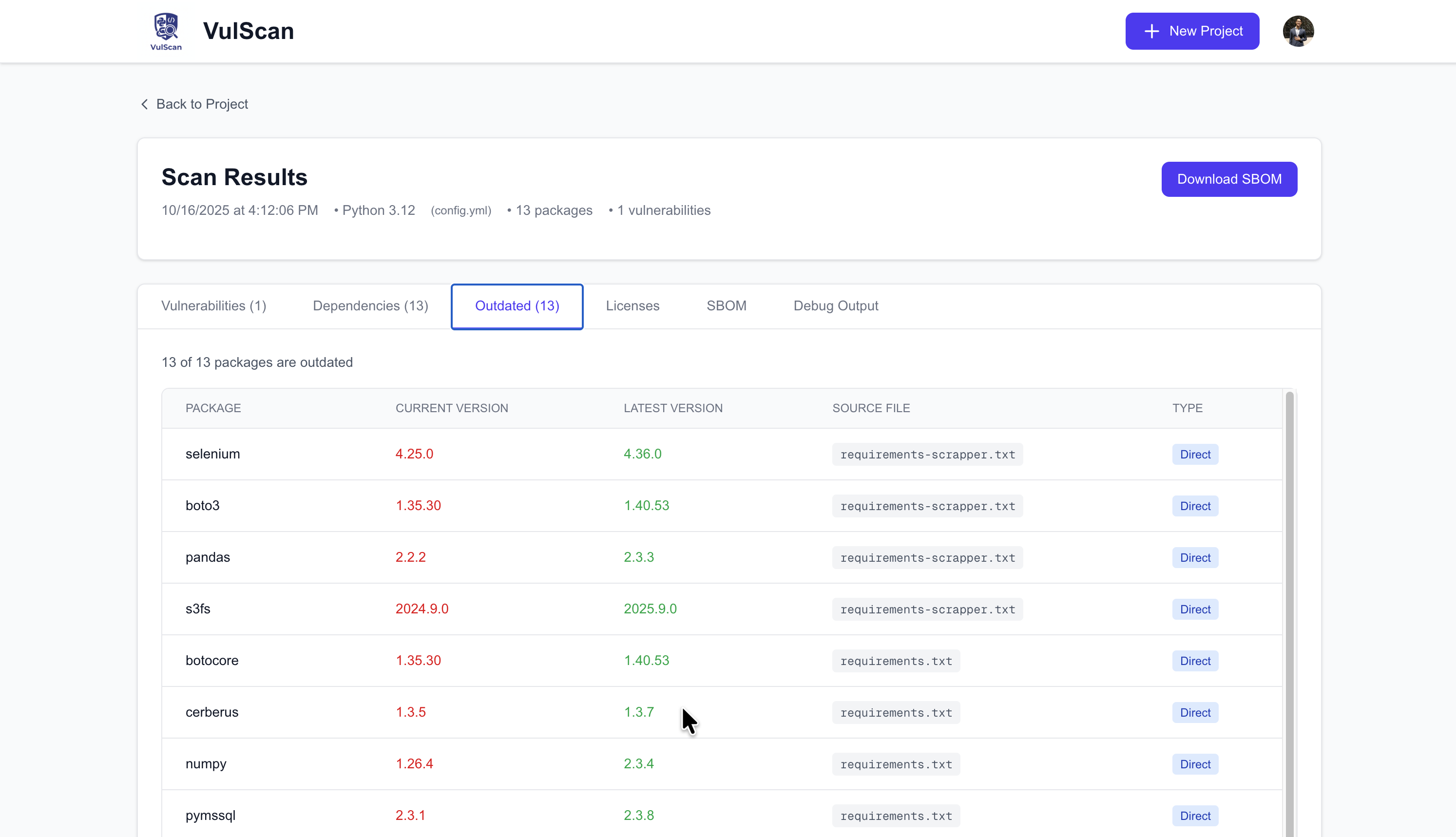 VulScan - Screenshot 3 showing product features and functionality