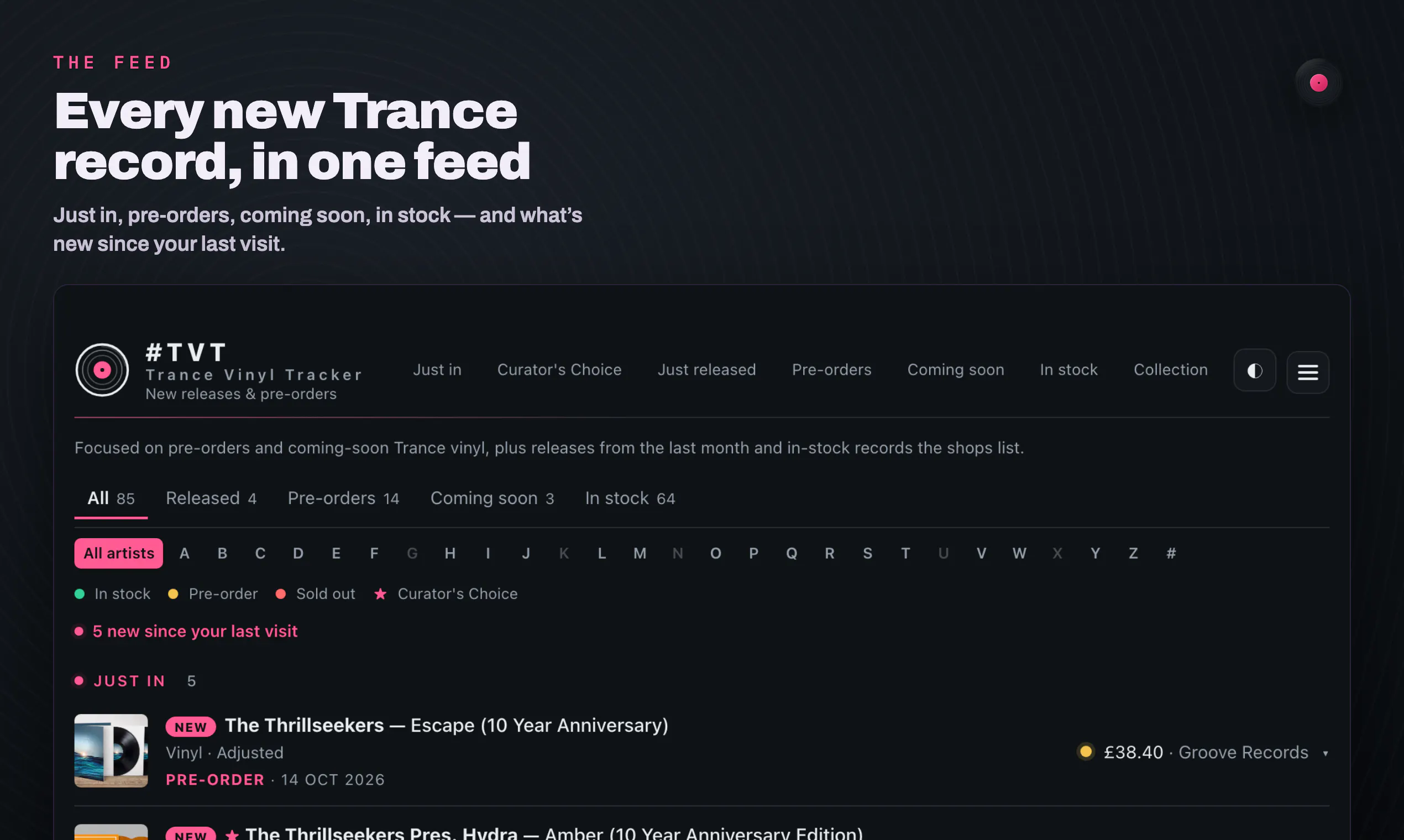 Trance Vinyl Tracker gallery image