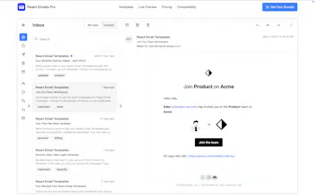 React Emails Pro gallery image