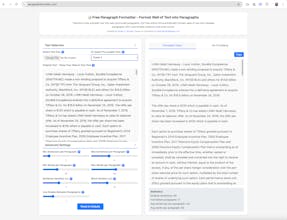 Free Paragraph Formatter gallery image