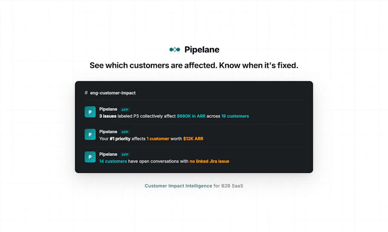 Pipelane — Customer Impact Intelligence screenshot 4